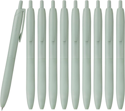 三菱鉛筆 Uni Jetstream Single Ballpoint Pen, Equipped with 0.5mm Lite Touch Ink (Black), Sage, SXNLS05.52, Set of 10