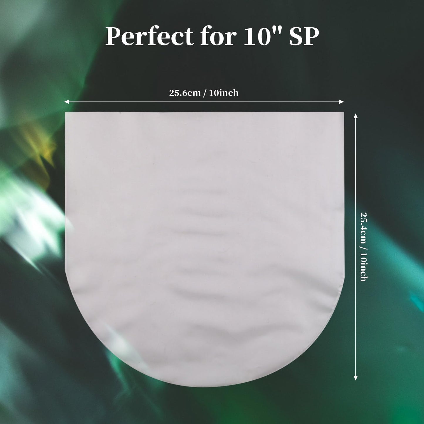 10 Inches Vinyl Record Inner Sleeves Anti Static Plastic Round Bottom Protective Sleeves for LP Vinyl Record Translucent (50)