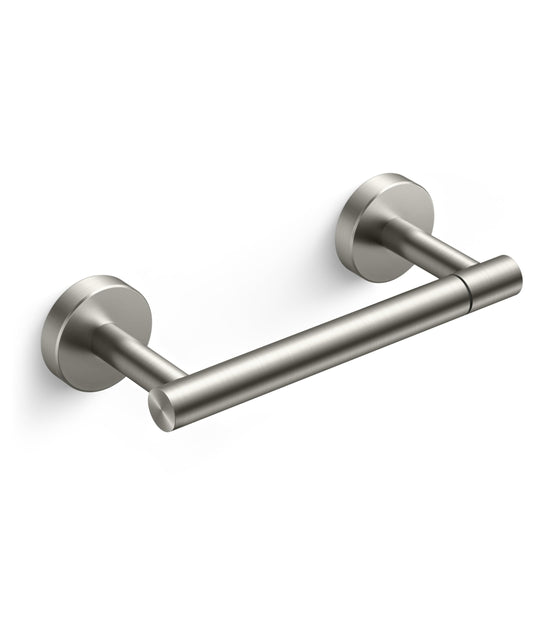 FORIOUS Toilet Paper Holder Wall Mount, Double Post Pivoting SUS 304 Stainless Steel Toilet Tissue Roll Holders Dispenser for Bathroom, Washroom, Brushed Nickel