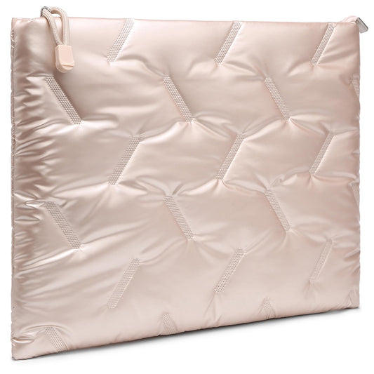 GAOCHY 13 Inch Puffy Laptop Sleeve for MacBook Air 13 M4/M3/M2/M1, 13 Inch iPad Air M3 2025, iPad Pro M4 2024, Envy x360 13, Vivobook 13, Latitude, 13.8-13.5 Inch Surface Laptop 7-1, Ivory Gold
