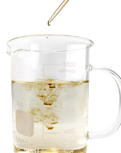 QWORK 1000ml Beaker Mug with Handle, Borosilicate Glass Measuring Cup, 2 Pack
