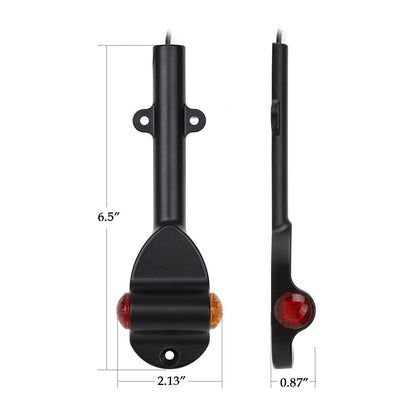 Partsam 2Pcs RED AMBER LED Trailer Fender Lights Bullet LED Clearance Marker Light Left Right Amber Front Red Rear, DOT Compliant