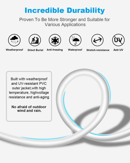 DDMALL CAT8 Ethernet Cable 25ft, High Speed Network Cable CAT8 40Gbps 2000MHz F/FTP LAN Internet Cable with Gold Plated RJ45 for Router, Modem, Gaming, X Box, PCs, Laptops (25ft/8m, White)