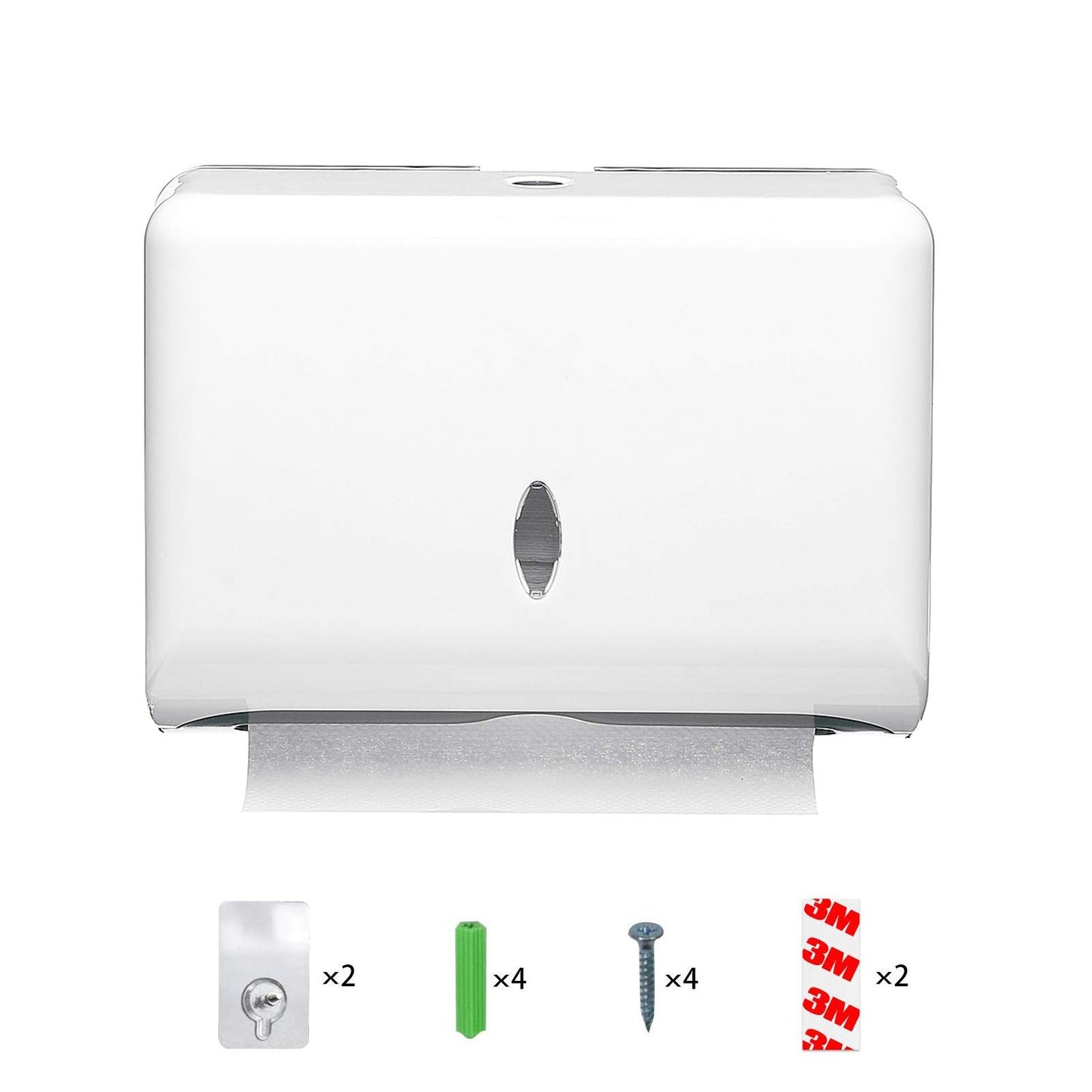 Paper Towel Dispensers, Commercial Toilet Tissue Dispensers Wall Mount Paper Towel Holder Multifold/C-Fold Paper Towel Dispenser for Kitchen and Restroom Decor (White)