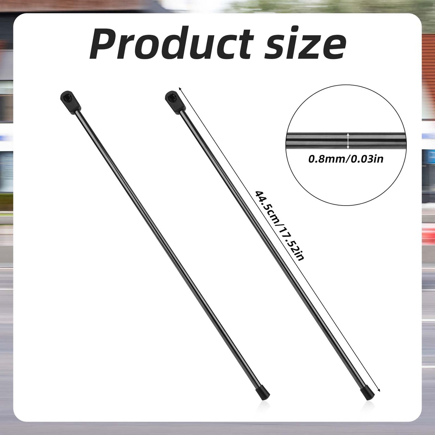 Tinoaly 2pcs 281S0001 Replacement Prop Rod, Metal Rear Tonneau Cover Lid Lift Supports for 10mm Ball-Stud Accessories for Bakflip BAK Hard Tri-Fold Pickup/Truck Bed Heavy Trailer Cover