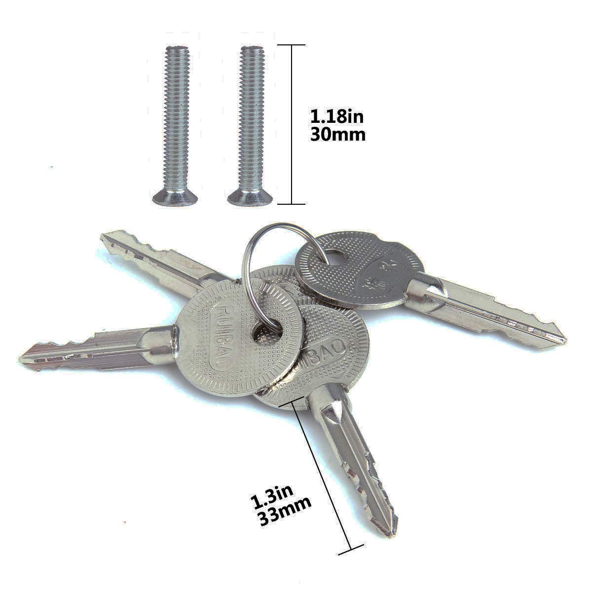 SENENQU 2 Pack Garage T Handle Lock, Replacement Shed Door Lock, Universal Hardware Locking with Keys