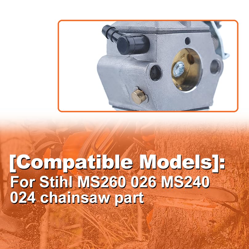 Mtanlo Carburetor Carb For Stihl MS260 026 MS240 024 Air Fuel Filter Impulse Line Part