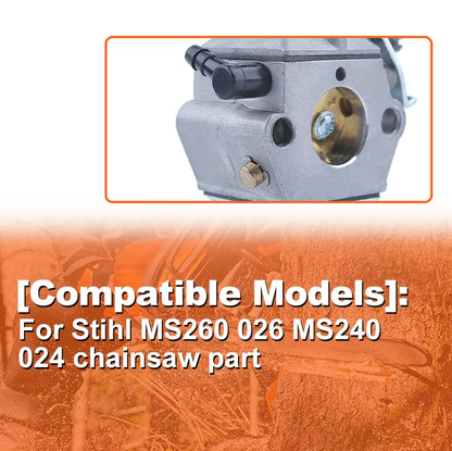 Mtanlo Carburetor Carb For Stihl MS260 026 MS240 024 Air Fuel Filter Impulse Line Part