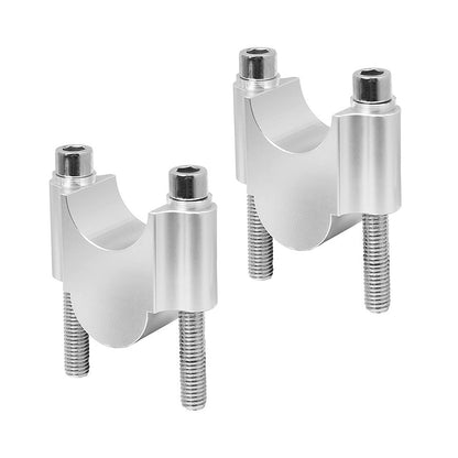 Vkinman 7/8 Inch Aluminum Handlebar Risers 30MM Height Replacement for Honda Kawasaki Suzuki ATV Dirt Bike Yamaha (Silver)