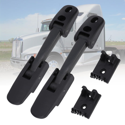 2 Pack Heavy Duty Hood Latch Kit,LH/RH fit for Peterbilt 325, 335, 337, 340, 348, 384, 386, 567, 569, 579 /Kenworth T170, T270, T330, T370, T660/Mack CH/Blue Bird 315-5502&315-5503