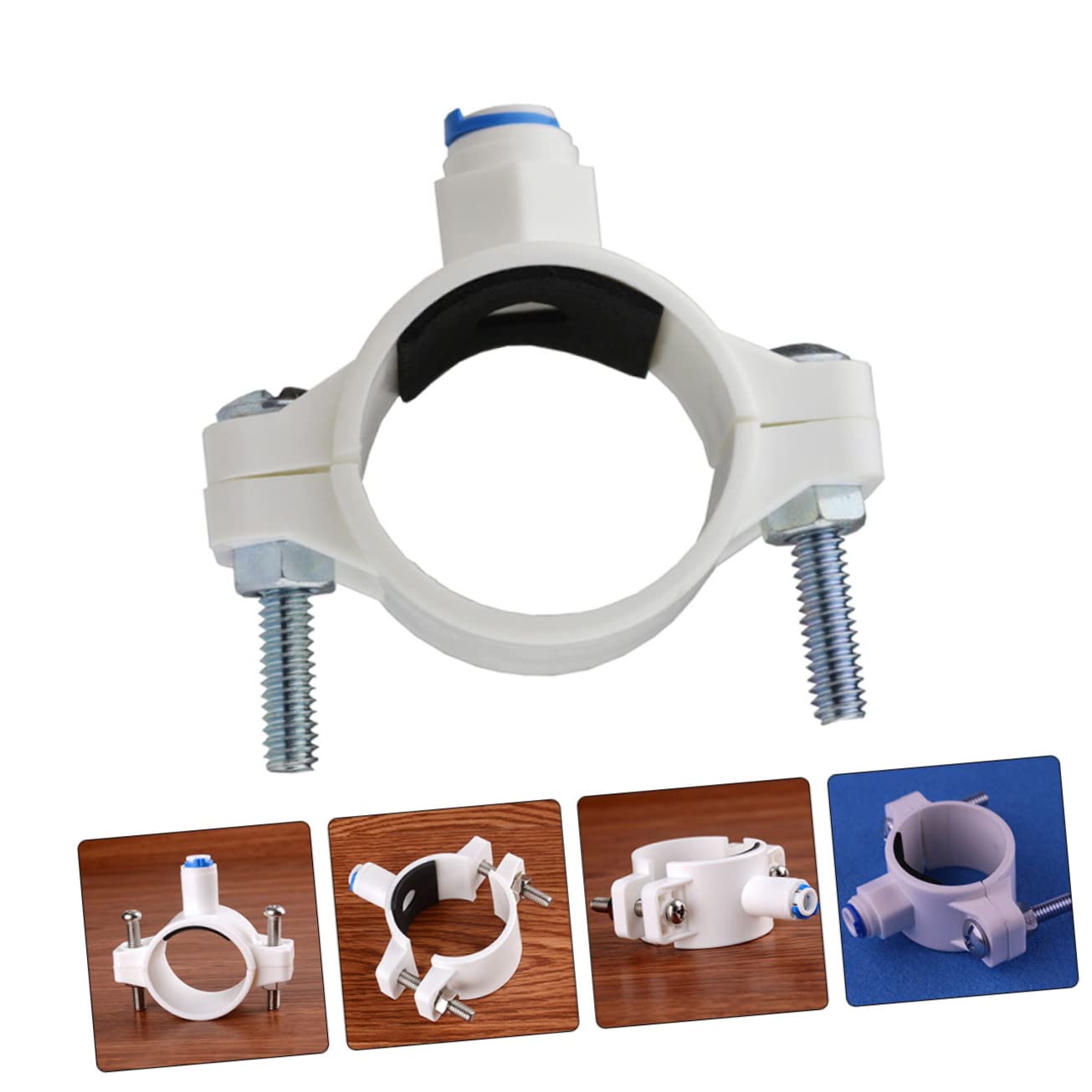 Housoutil Drain Saddle Clamp Quick Connect Valve for Water Filters Material Fits Od Compatible with Systems Easy Connections Durable Wastewater Discharge