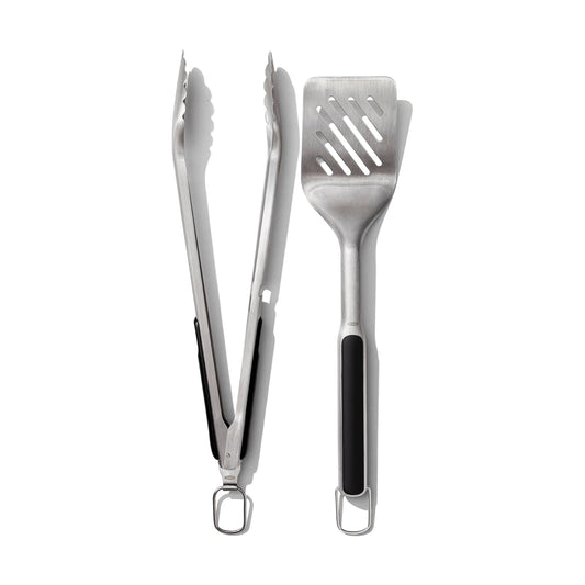 OXO Good Grips Grilling Tools, Tongs and Turner Set, Black