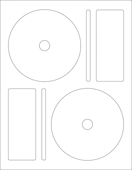 NextDayLabels CD/DVD Label for Memorex, 2 Per Page (50 Labels / 25 Sheets)