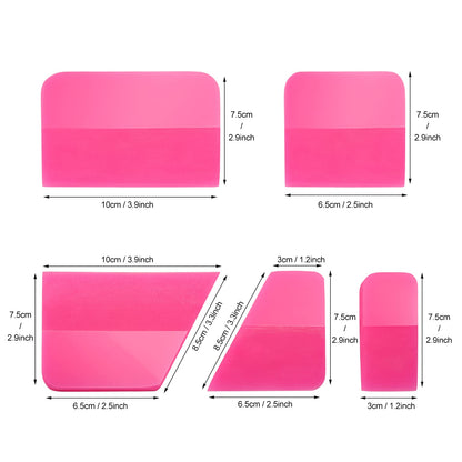EHDIS 5 in 1 PPF Squeegee, Small Squeegee,Anti-Scratch TPU Rubber Scraper for Car, Soft Silicone Rubber Scraper are Suitable for Vinyl Wrap and Window Tint Tool for Cars
