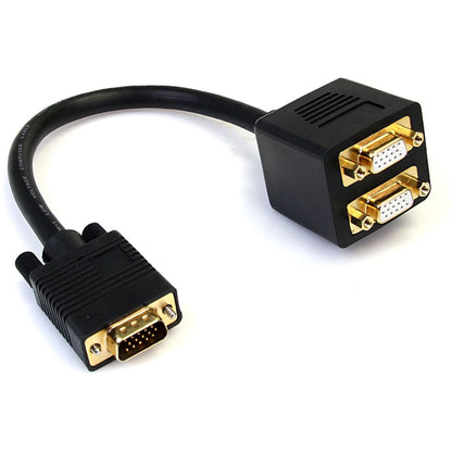 StarTech.com 1 ft. VGA to VGA Splitter Cable - M/F Dual Monitor Video Cable Splitter (VGASPL1VV)