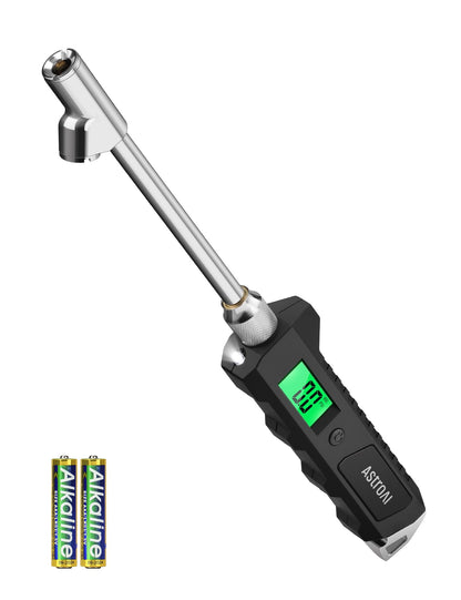AstroAI Digital Tire Pressure Gauge 230 PSI Heavy Duty Dual Head Stainless Steel Made for Truck and RV with Backlit LCD and Flashlight, Gift for Men