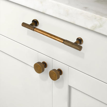 Talentedeco 10 Pack Antique Brass Kitchen Cabinet Knobs Cabinet Pulls Drawer Knobs Cabinet Hardware Zinc Knobs for Drawers