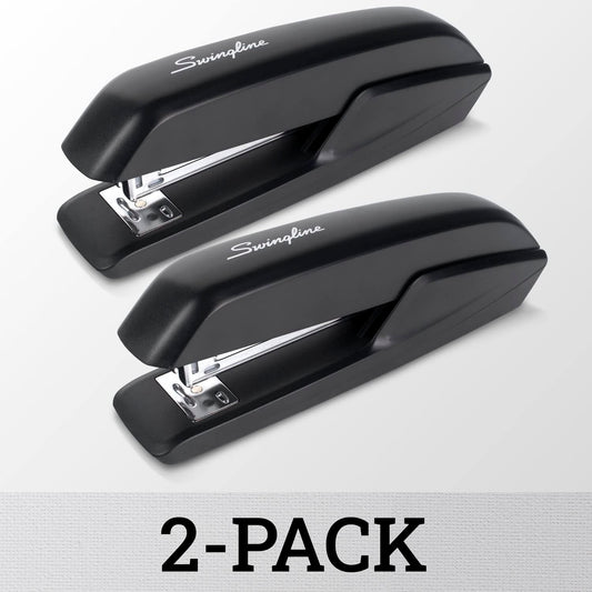 Swingline Stapler, Eco Version Desktop Stapler, 15 Sheet Capacity, Black, 2 Pack (S7054501AZ)