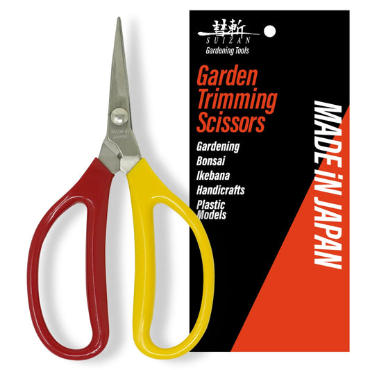 SUIZAN Trimming Scissors 6” - Professional Japanese Garden Plant Herb Buds Flower Shears Gardening Tools