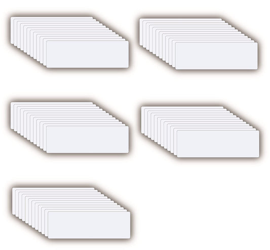 STTMGN Dry Erase Magnetic Labels (1x3,Pack of 60),Write On Magnets Sticker,Real Waterproof/Reusable for Classroom&Office&Cabinet&whiteboard&Fridge&More (White)