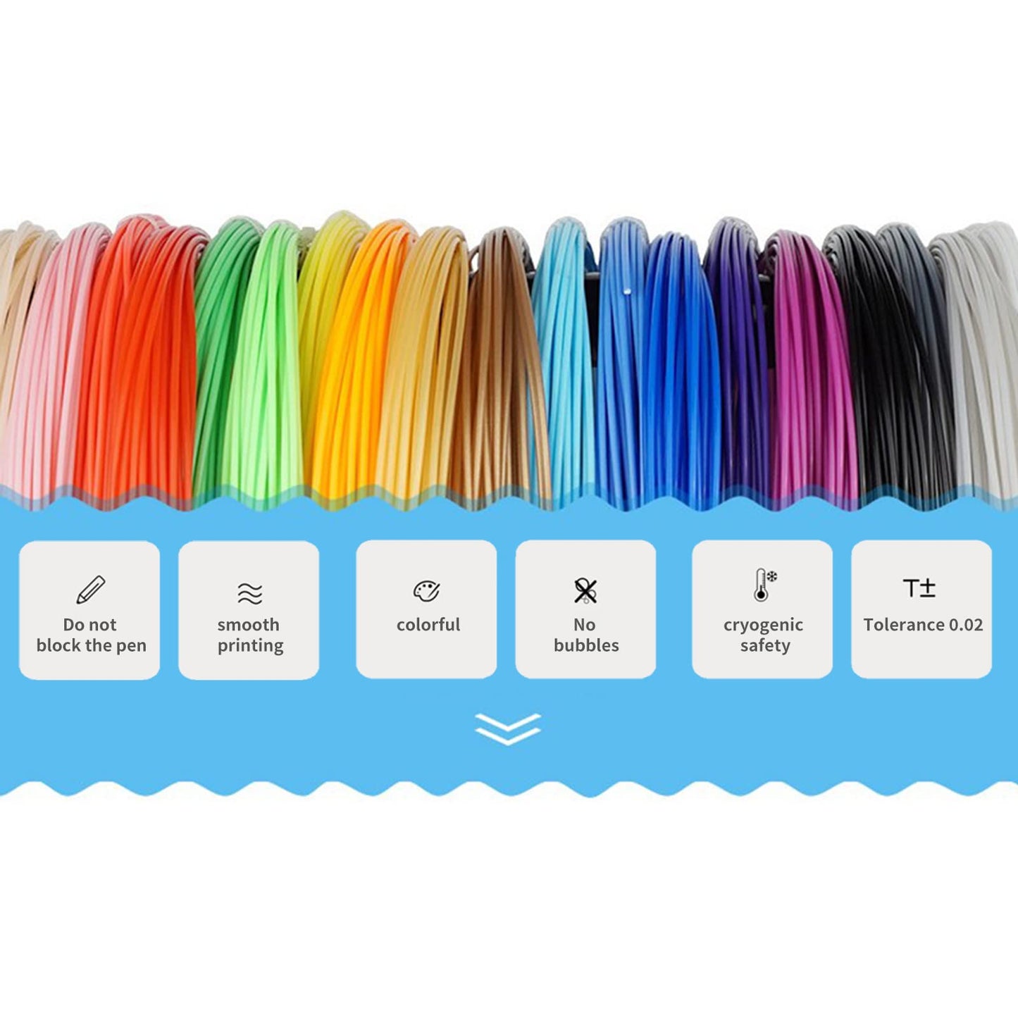 PCL Filament Refills 3D Pen Filament Refills 20 Colors 5m 1.75mm Low Temperature Pen Filament for Printing Pen Printer