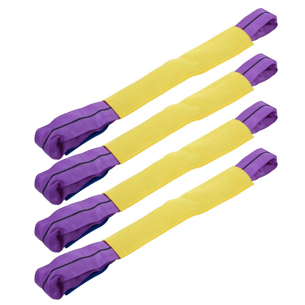 Tie Down Straps,4pcs Recovery Alloy Wheel Securing Link Straps Trailer Yellow/Purple