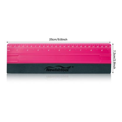NEWISHTOOL Vinyl Wrap Squeegee for Vinyl, Big Size Wallpaper Smoothing Squeegee, 3 Pack 25CM Decals Squeegee with Ruler & Micro Suede Felt Edge for Sign Making Graphic Window Tint Film Application
