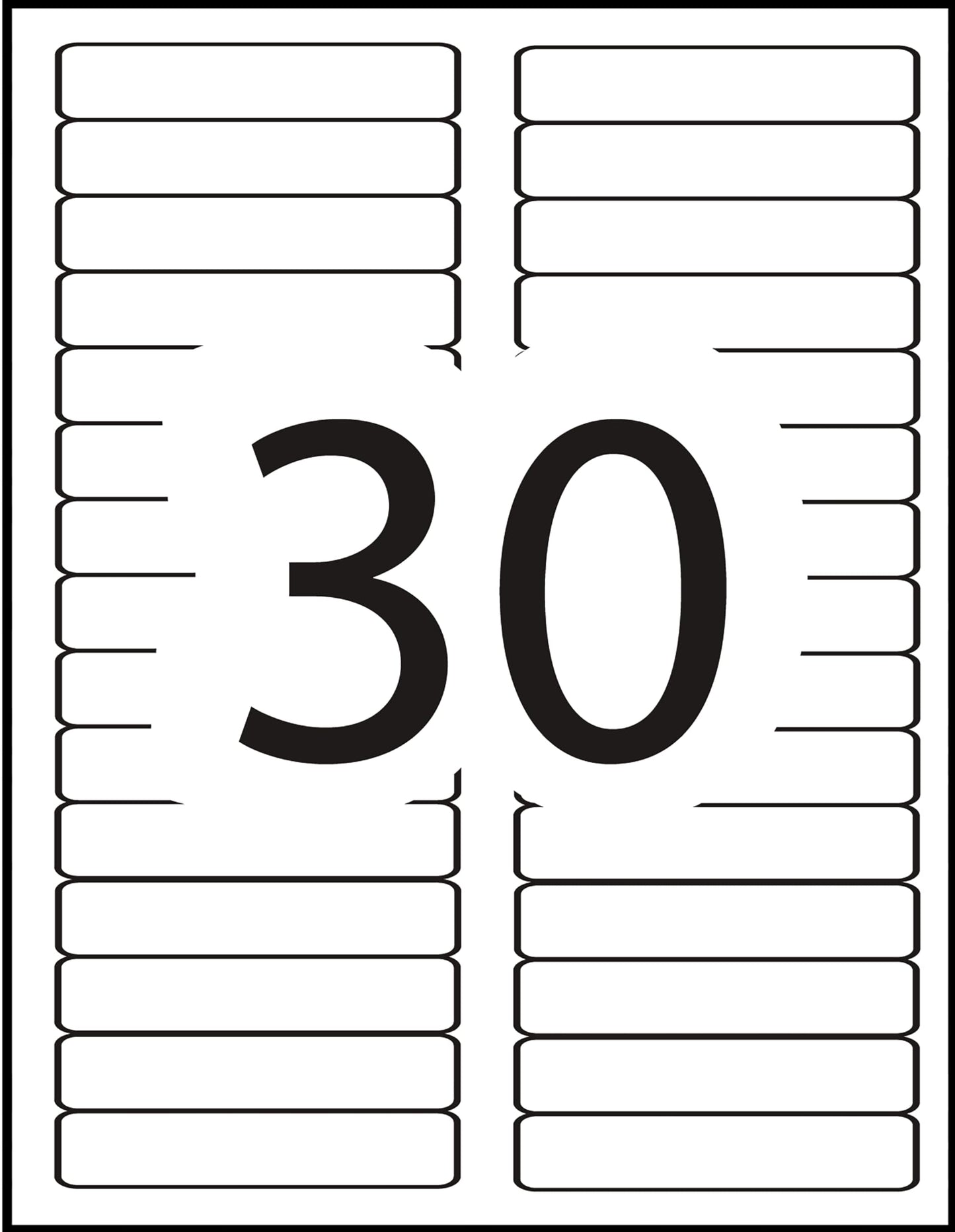 Avery Filing Labels with TrueBlock Technology for Laser and Inkjet Printers, 2/3" x 3-7/16", White, File Tabs Labels, Folder Labels, Rectangle, 600 Labels, Permanent (5366) Made in Canada