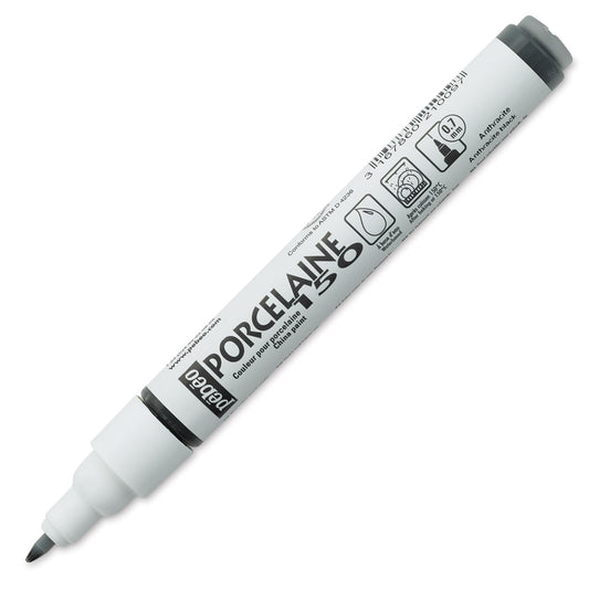 Pebeo 021009 Porcelaine 150 China Paint Fine Tip Marker, Anthracite Black