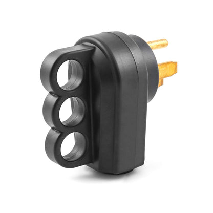 QWORK Nema 14-50P 50 Amp Male RV Replacement Plug, 125/250V Power Assembly Plug with Handle for Camper Trailer