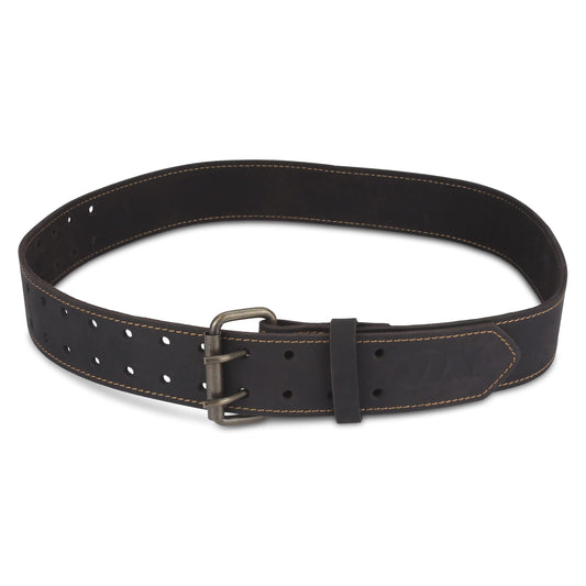 OX Tools OX-P263313 2 Inch Oil Tanned Leather Tool Belt, Heavy Duty Adjustable Buckle Full Grain Leather Belt for Construction, Adjusts for Waist 29" - 46"
