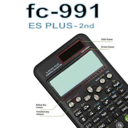 Scientific Calculator for FC-991ES Plus-2nd Edition Scientific Calculator with 417 Functions for School Supplies Students Teachers Business Office Home,Black