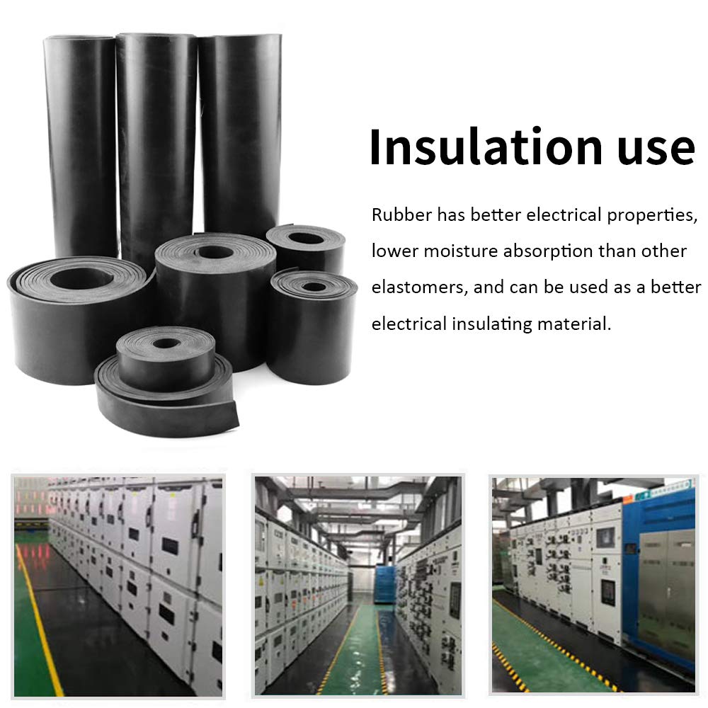 DGSL Neoprene Rubber Sheet, Solid Rubber Sheets, Rolls & Strips for DIY Gaskets, Crafts, Pads, Flooring, Protection, Supports, Leveling, Anti-Vibration, Anti-Slip (4" Wide x 1/8" Thick x 10' Long)