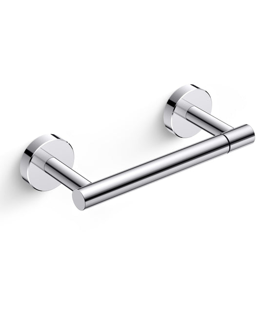 FORIOUS Toilet Paper Holder Wall Mount, Double Post Pivoting SUS 304 Stainless Steel Toilet Tissue Roll Holders Dispenser for Bathroom, Washroom, Chrome
