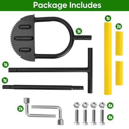 ASULUPHY Manual Lawn Edger Tool, 41-Inch Lawn Edger with Sharp Serrated Teeth, Half Moon Garden Edgers, 9-Inch Wide Non-Slip Foot Plate, for Sidewalk Driveway Flower Bed Edging