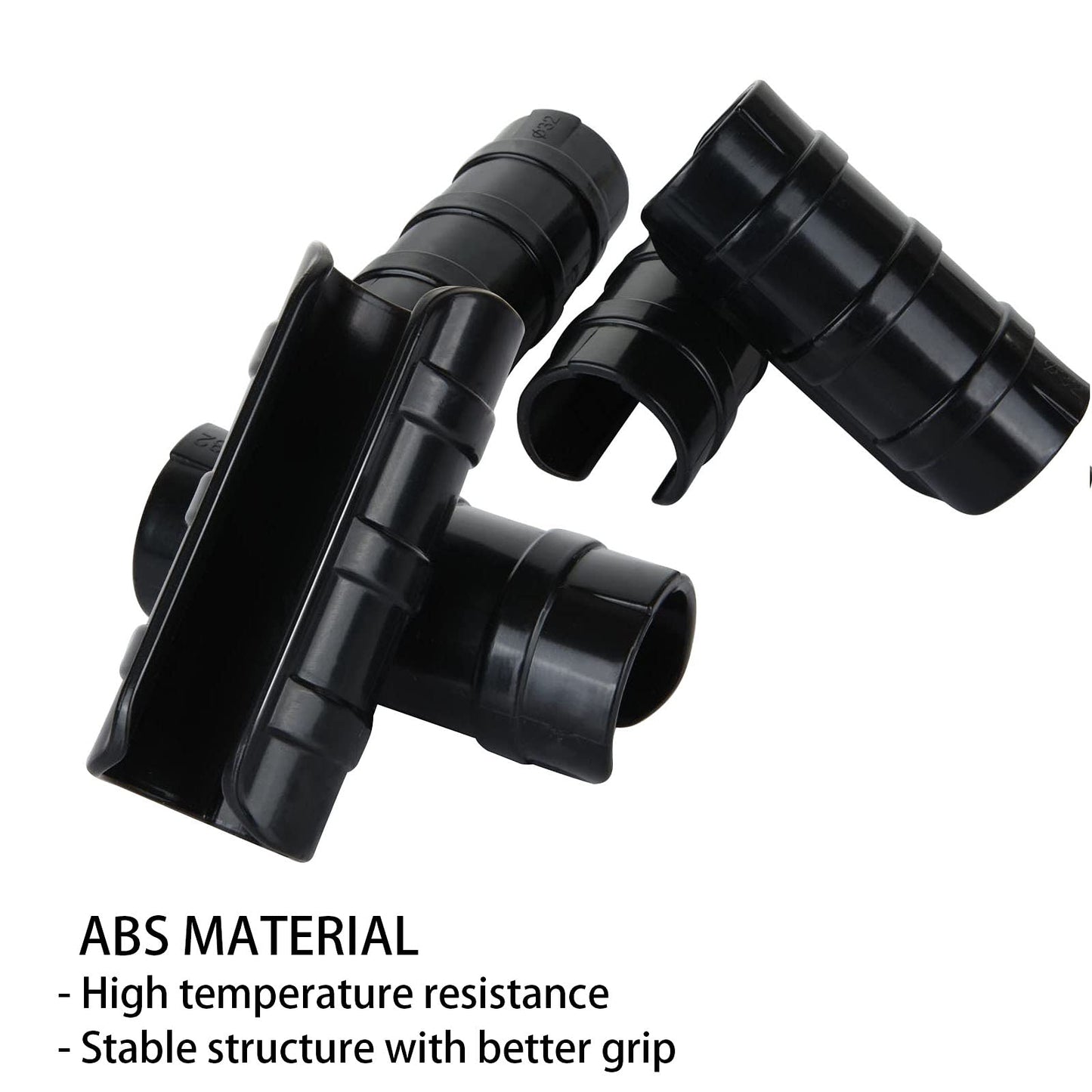 50 PCS 1 inch Greenhouse Clamps Clips 26mm Black ABS Snap Clamp Tube Clip Garden Buildings Tube Clip for Greenhouse Film, Sunshade Nets, Frame Shelters (Outer Ø 1.26”inner Ø 1”)