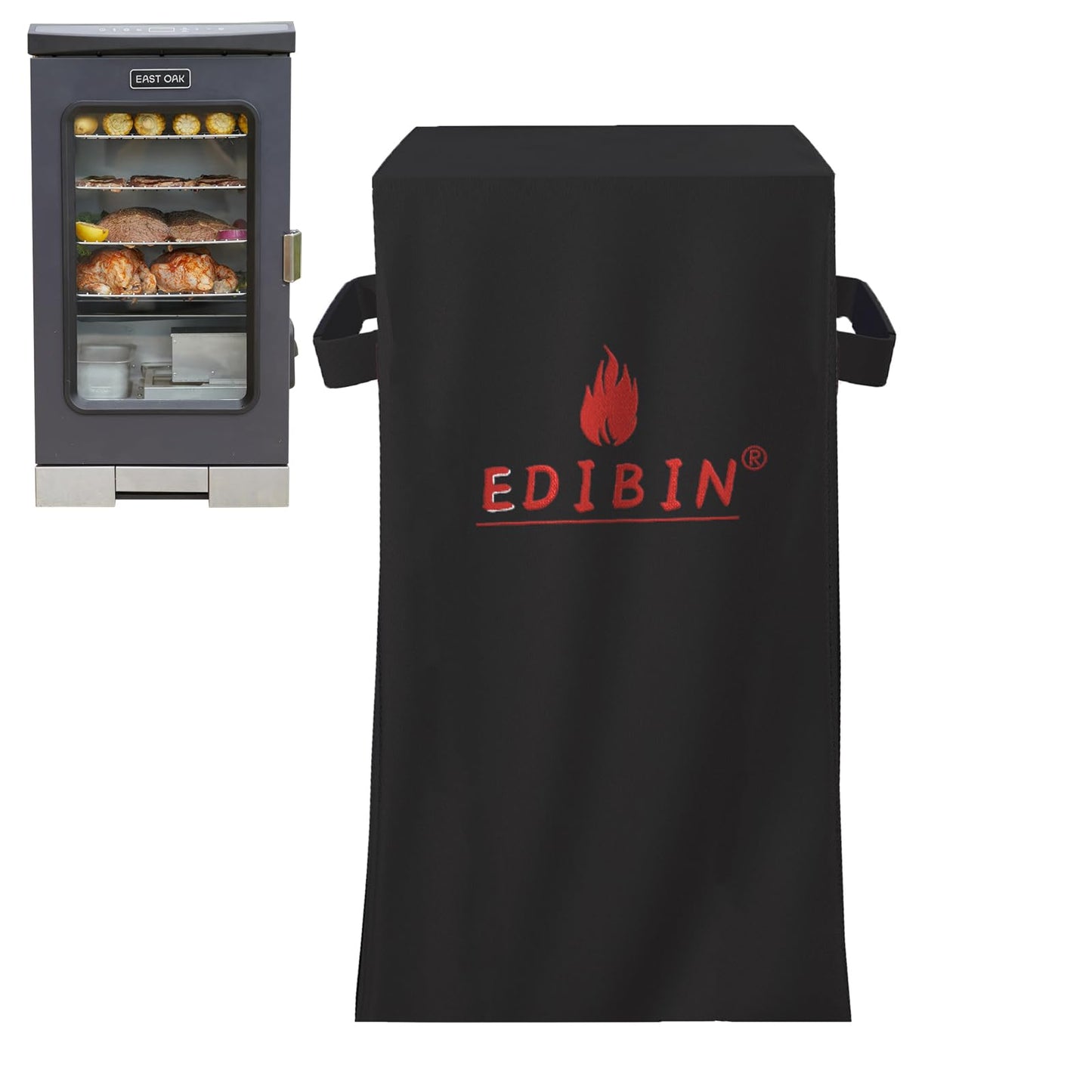 Smoker Grill Cover Fit for East Oak 30" Digital Electric Smoker,Heavy Duty 600D Square Smoker Grill Cover for East Oak 30 inch Electric Smoker