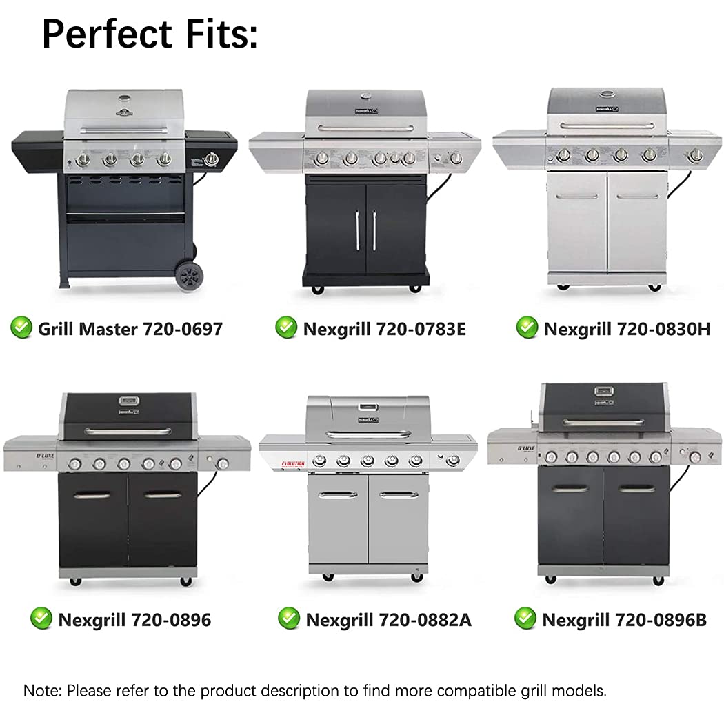 BBQSAVIOR PP87 Porcelain Steel Grill Heat Plate Shield, BBQ Heat Tent, Gas Barbecue Replacement Parts for Grill Master 720-0697 Nexgrill 720-0830H 720-0783E Burner Cover 37CM 4-Pack