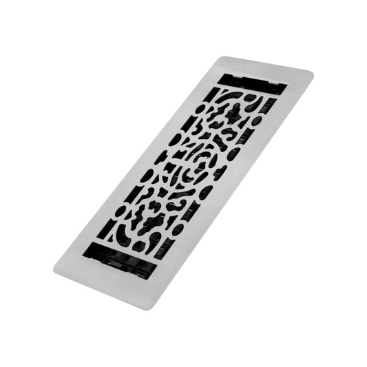 Decor Grates LFGS310-NKL Feng Shui *NEW* Low Profile Floor Register, 3x10 Inches, Brushed Nickel
