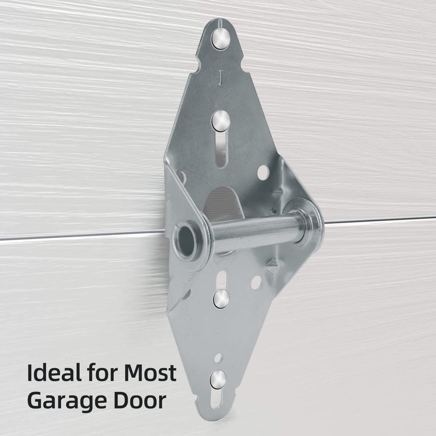 HOME MASTER HARDWARE 4 Pack Garage Door Hinge Heavy Duty 14 Gauge Steel #1 with Galvanized Finish - Residential/Light Commercial Garage Door Replacement