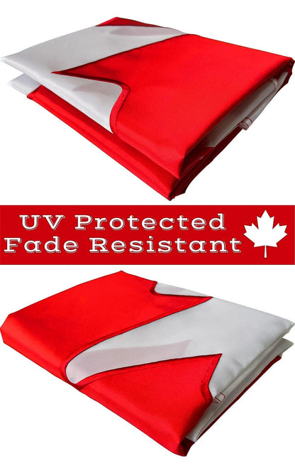 Canadian Flag 3X6 FT 250D Large Canada Flags Outdoor Indoor, Official Proportion 1:2 Embroidered Maple Leaf Durable Oxford Nylon Heavy Duty luxury Canadian National Flag Home Garden Yard 36X72 inch