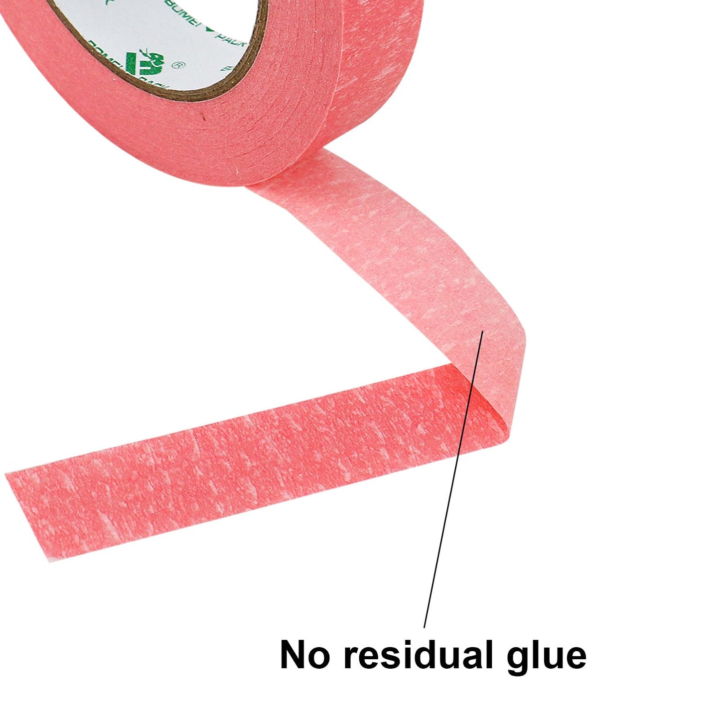BOMEI PACK Pink Painters Tape 24mm x 55yds, 6Rolls Masking Tape for General Painting