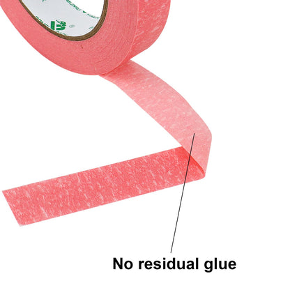 BOMEI PACK Pink Painters Tape 24mm x 55yds, 6Rolls Masking Tape for General Painting