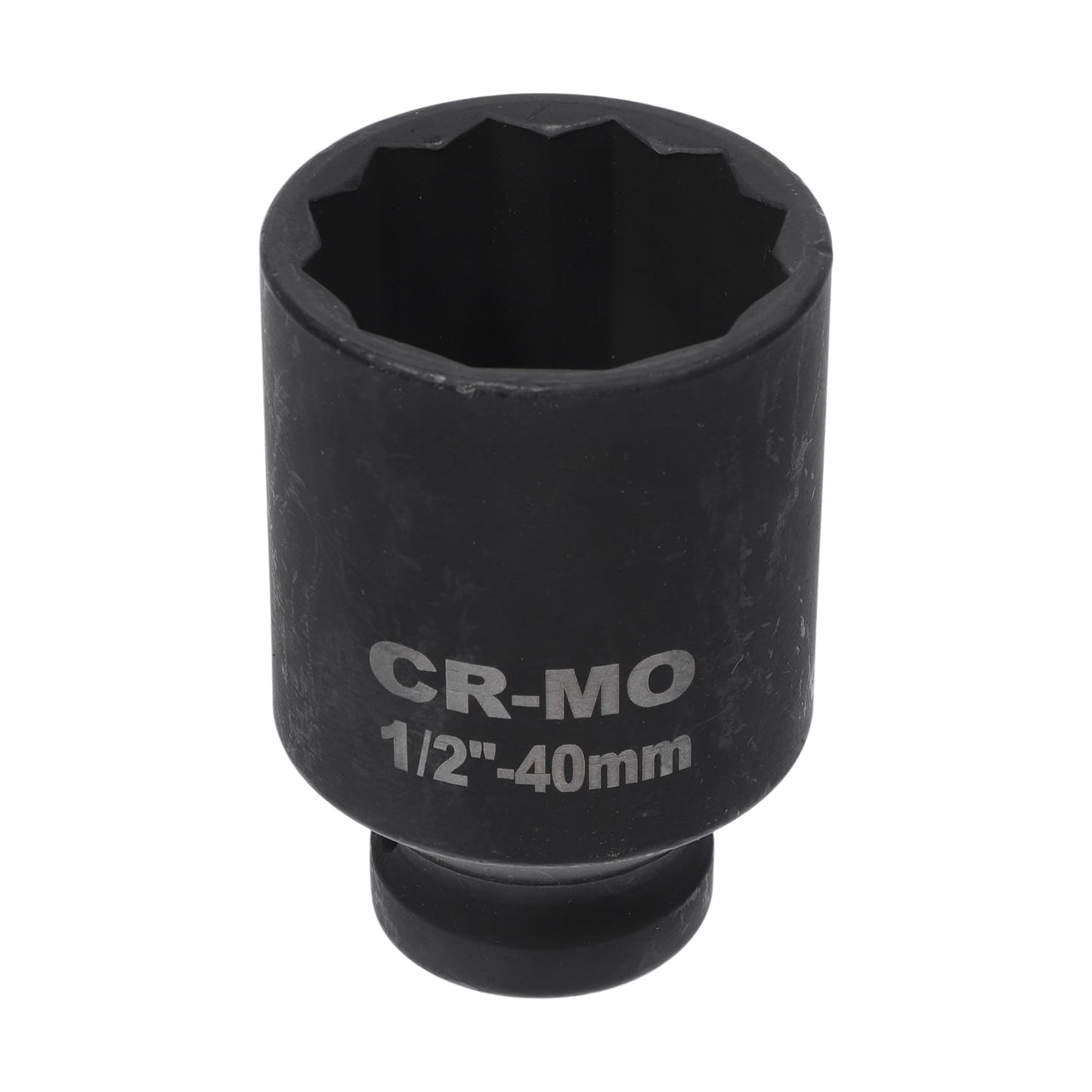 HEROFFIX 1 Pcs Impact Socket Durable Hardware Tool 78mm Black High Carbon Steel 12 Point 40mm for Car Motorcycle Dirtbike Repair 1/2 Inch Drive