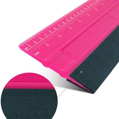 NEWISHTOOL Vinyl Wrap Squeegee for Vinyl, Big Size Wallpaper Smoothing Squeegee, 3 Pack 25CM Decals Squeegee with Ruler & Micro Suede Felt Edge for Sign Making Graphic Window Tint Film Application