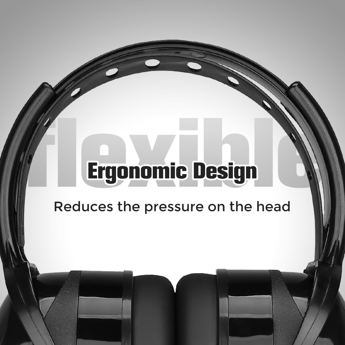ProCase SNR 36dB Noise Reduction Safety Ear Muffs, Noise Cancelling Headphones Sound Blocking Hearing Protection Earmuffs for Shooting Mowing Construction -Black