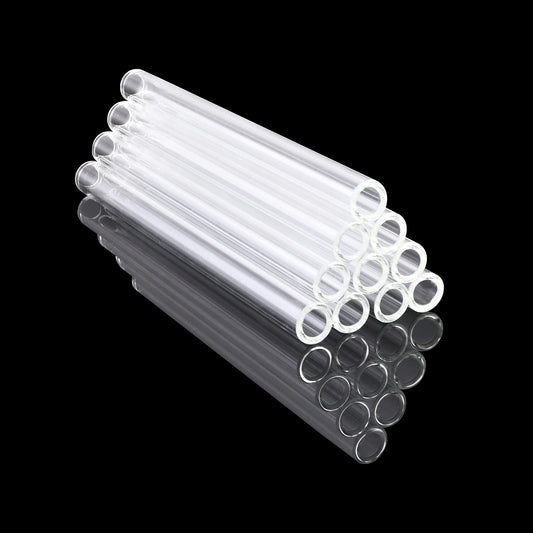 10 Pieces of Clear Glass Tubes 6 Inches Long 12mm OD 8mm ID 2mm Thick Wall Glass Borosilicate Blowing Tubes