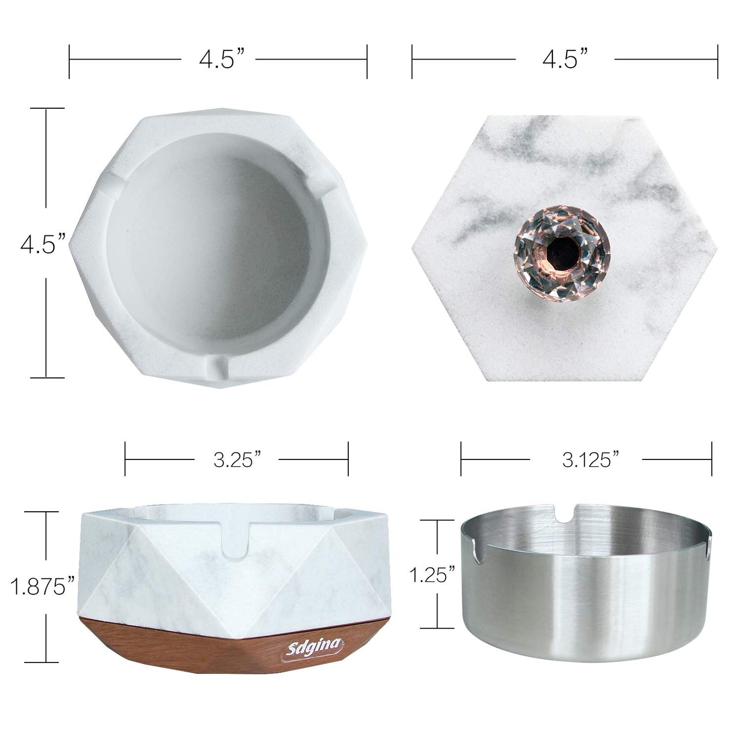 J JHOUSELIFESTYLE Ashtray for Weed - Cigarette Ashtray with Lid, Great Outdoor Ashtrays for Cigarettes Windproof