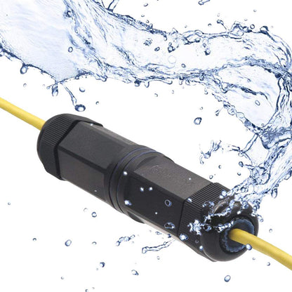 VCE IP68 Waterproof RJ45 Coupler Cat6/Cat5E/Cat5,3-Pack Shielded Outdoor Ethernet Cable Connectors Female to Female, Network LAN Cable Extender