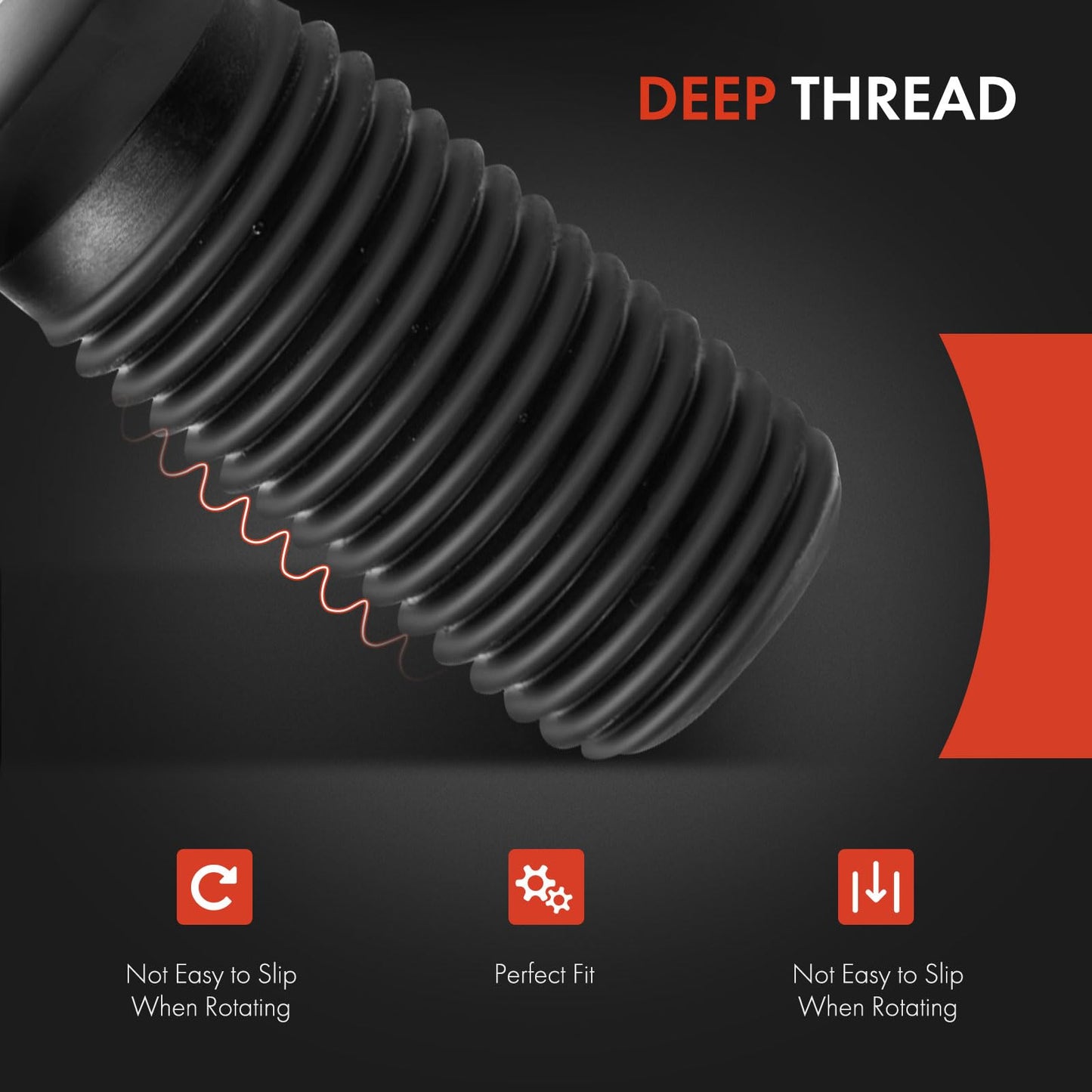 A-Premium M14-1.50 Wheel Studs Compatible with Volkswagen Jetta Passat CC Golf Tiguan Beetle Audi A3 A4 A5 A6 A7 Quattro A8 Front or Rear Side 5-PC Set
